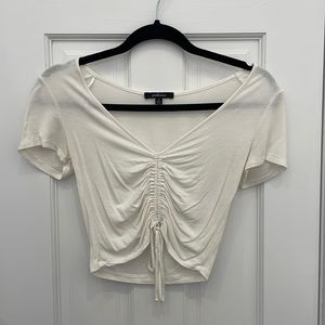 White String Crop Top